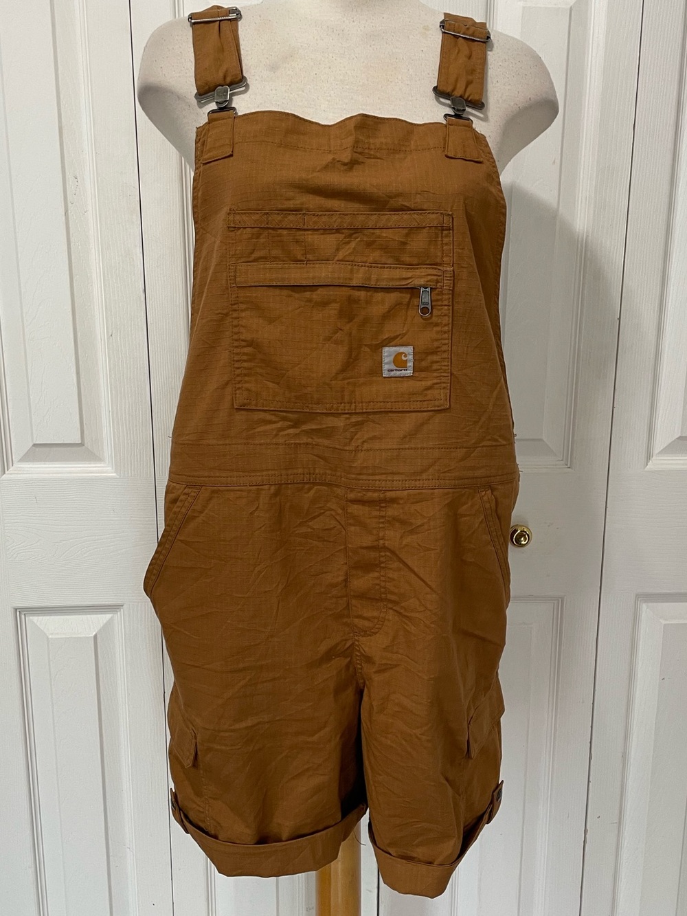 Carhartt Chest Pocket Short Overalls in Caramel size 16/18 - Picture 1 of 9